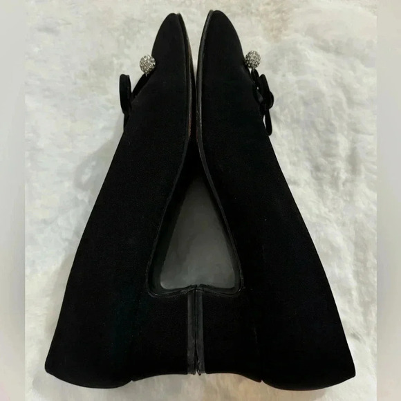 Stuart Weitzman Vintage Bow Rhinestone Heels 80’s 7 1/2 Holiday Sparkle Bridal - Picture 8 of 16